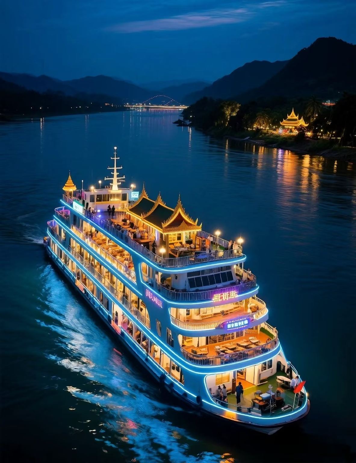 Xishuangbanna Lancang River Cruise (Red Artist Dance Show + Ethnic Minority Dance Performance + Immersive Dai Culture Experience + Flavorful Dinner)