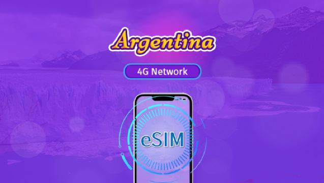 Argentina | eSIM 4G | Pacote diário/de dados | Cobrança por 24 horas | 1-30 dias | Código QR