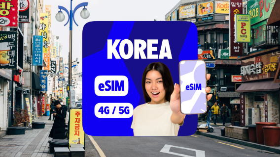 Тарифы на интернет в Южной Корее 4G/5G eSIM | 500 МБ/день–5 ГБ/день | Расчет за 24 ч | 1–365 дней