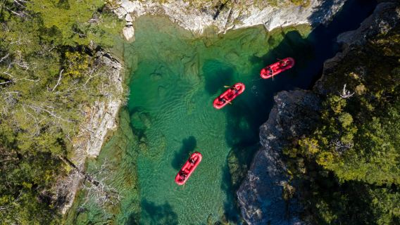 New Zealand Queenstown Glenorchy one-day tour: In-depth exploration with Dart River canoeing + Speedboating