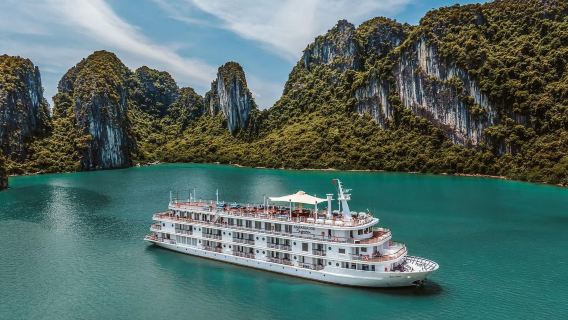 越南河內下龍灣一日遊【豪華遊輪經典路線/保姆車接送/多船型】