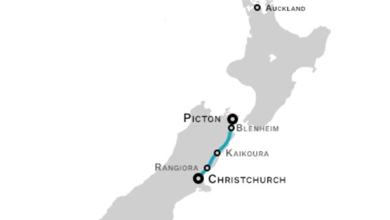 Chuyến tham quan bằng tàu hỏa ngắm cảnh đảo Nam Thái Bình Dương của New Zealand: Christchurch - Kaikoura - Picton (Chuyến tham quan bằng tàu hỏa dọc bờ biển Thái Bình Dương khứ hồi Ga Christchurch)