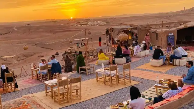 Agafay Desert: Sunset Camel Ride and Dinner, Fireshow(Marrakech)