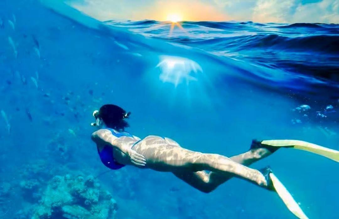 Esperienza di immersione subacquea e snorkeling di 3 ore a Blue Lagoon Nusa Ceningan, Bali, Indonesia [Bali: snorkeling a Blue Lagoon e cascate]