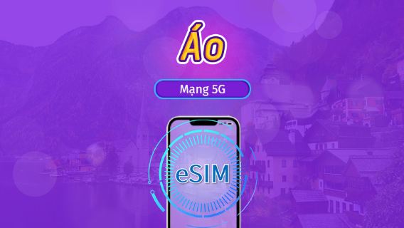 Áo | eSIM 5G/4G | Gói trọn gói | Tính phí mỗi 24 giờ | 7–30 ngày | Mã QR