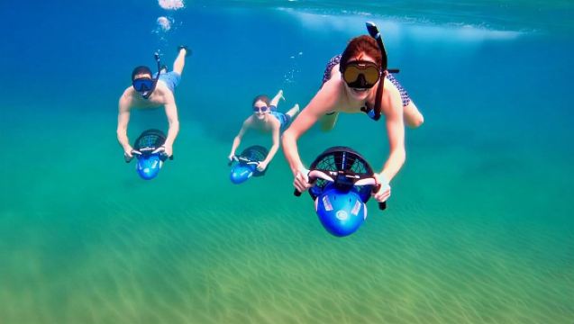 Experiencia de buceo y snorkel de 2 horas en Bali, Indonesia [Experiencia de snorkel con moto submarina en la isla de Nusa Penida + traslado de ida y vuelta desde Bali + opción de salida desde la isla de Nusa Penida]