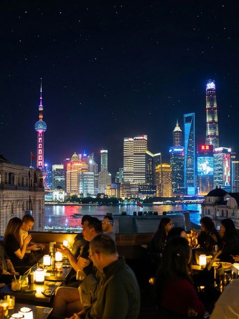 船長酒吧外灘觀光露台雙人晚餐套餐