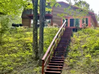 Beautiful Cabin located on the Betsie River and close to Crystal Mountain Resort