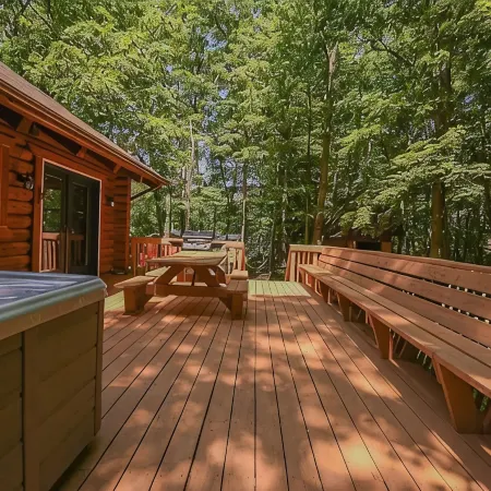Log Cabin Retreat w/ Hot Tub, Game Room, Fire Pit