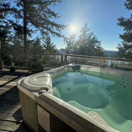 Paradise in Forest setting w/ Ocean views, hot tub, close to town & Hiking Отели в г. Истсаунд