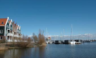 Beautiful Houseboat in the Harbour of Volendam Near Centre