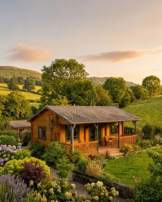 Rural cosy cabin with log burner on the lowlands of the famous Malvern Hills. - 3-Sterne