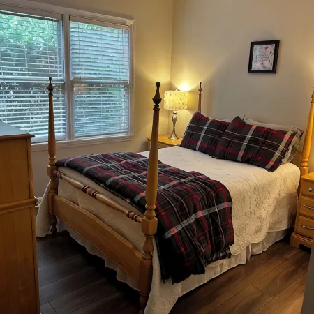 Relaxing retreat on Otter Falls with views of Grandfather Mountain.