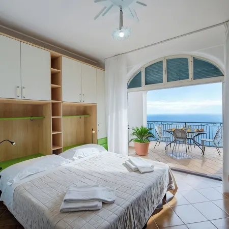 Raphael House, terrace with solarium and sea view