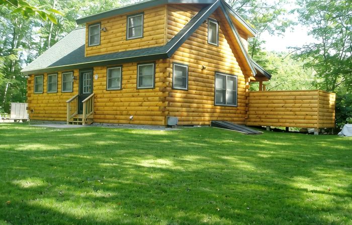Custom Log Cabin on Wild Ammonoosuc River