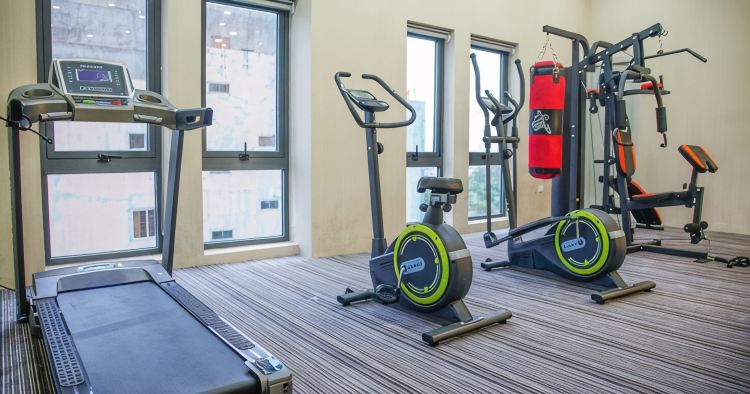 Không gian gym và chăm sóc sức khỏe hỗ trợ du khách thư giãn, vận động trong thời gian lưu trú