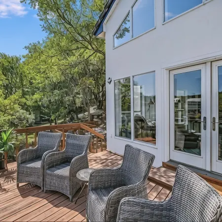 A rare find - bright gorgeous 3 bedroom home nestled on Lake Marble Falls!