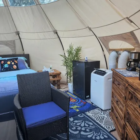 Milky Way with AC and WiFi, glamping near Houston