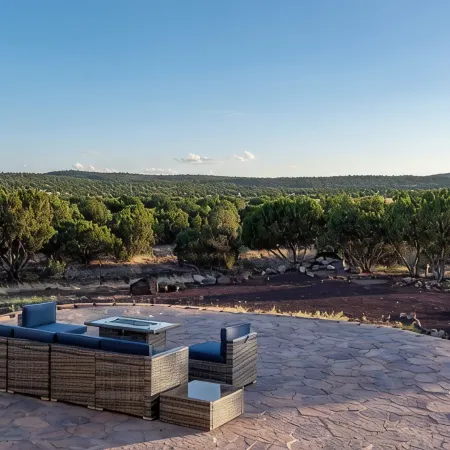 Private home on 40 acres surrounded by wide open space.