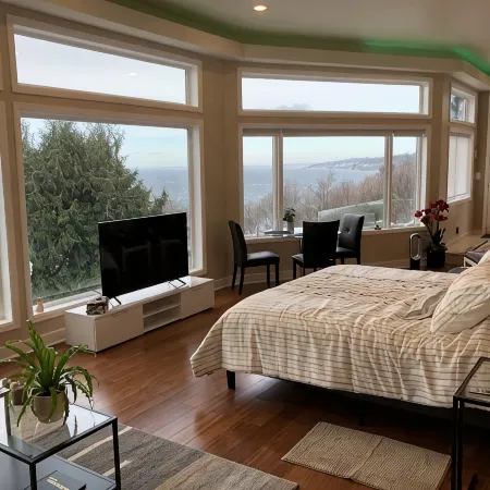 Spacious Romantic Salish Sea View Suite on Luxury Seattle Estate