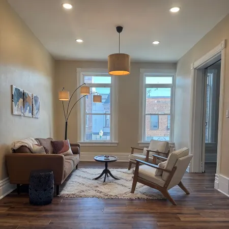 Charming Downtown Apartment with Bluff Views in Historic Decorah.