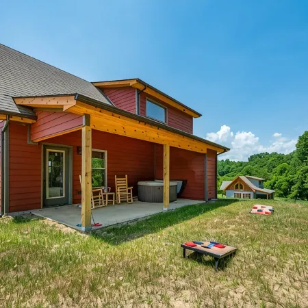 Hot tub cabin with fireplace, Smoky Mountain views, pet friendly, 10 min to Park