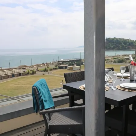 Beachfront Penthouse Apartment with Wrap-Around Balconies and Panoramic Sea Views