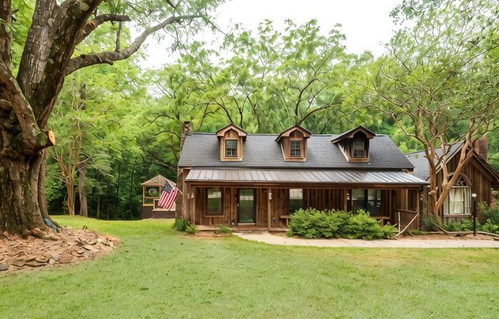 Vintage charm meets modern comfort in this historic 1850s cabin at Lake Hartwell
