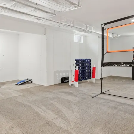 Ideally located, game room, finished basement, fenced yard, lawn games, coffee