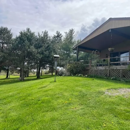 Seneca Lake View Retreat sits secluded on a 2 acre lot.