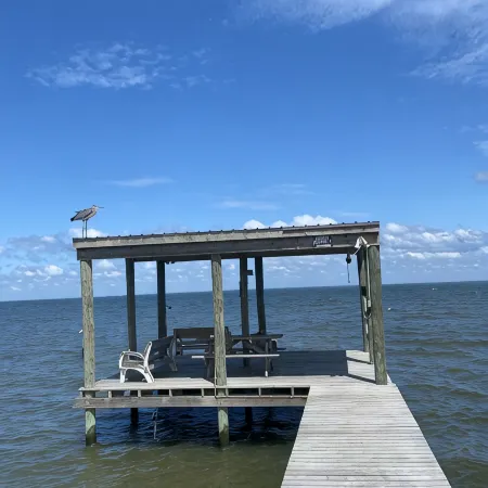 Pool! DOCK! Two Master Bedrooms. Private & public beach access. Sleeps 12