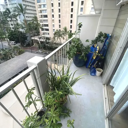 Waikiki Living, 4 blocks from surf, mountain views, king size bed and office!