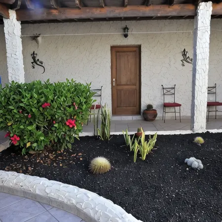 ECO Friendly Volcanic Rock Villa with Private Pool (6.7m x 4.6m) WiFi. Sea View.