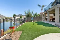 Relaxing Lakefront-Pool-Spa-Pontoon-Game Room-FirePits-Cardinal Stadium-WM Open - balcony