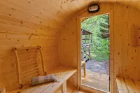 Cozy Creekside Cabin w/ Wraparound Covered Deck and Barrel Sauna - Chalets