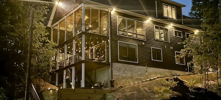 Modern, Chic Adult ONLY Retreat On Hill w/Sunset Views Steps from Downtown Hotels in Saugatuck