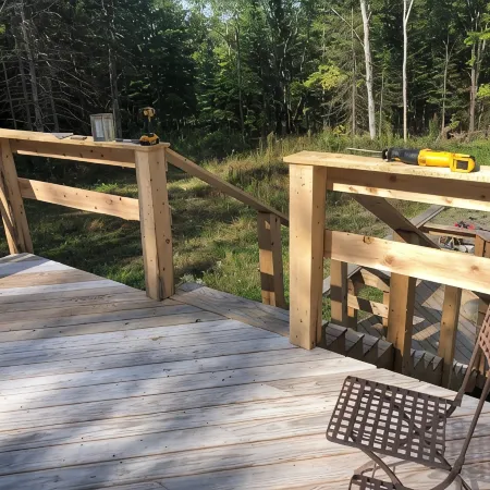 Charming cabin in wonderful New Sweden with 80 acres of woods and trails