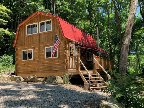 Cozy cabin on 30 acres just minutes from The Wilds with AC, WiFi - Alphydda