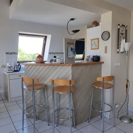 Beautiful duplex with sea view balcony at Le Cabellou in Concarneau