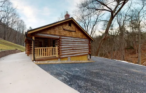 Cozy Log Cabin in the Heart of Smoke Hole Canyon Overlooking South Branch River. - Family