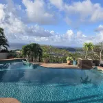 Spectacular View of St Thomas Harbor from both floors & Pool at Bettye’s Villa.