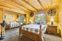 A Real Log Cabin in the Pines with a Huge Game Room and a Jacuzzi Tub!