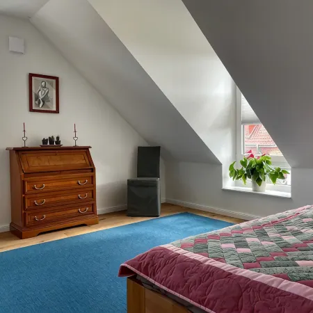 Modern holiday apartment with a large terrace and garden near Hamburg