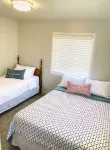 King, queen, & twin bed. 2-bedroom. Fenced around.