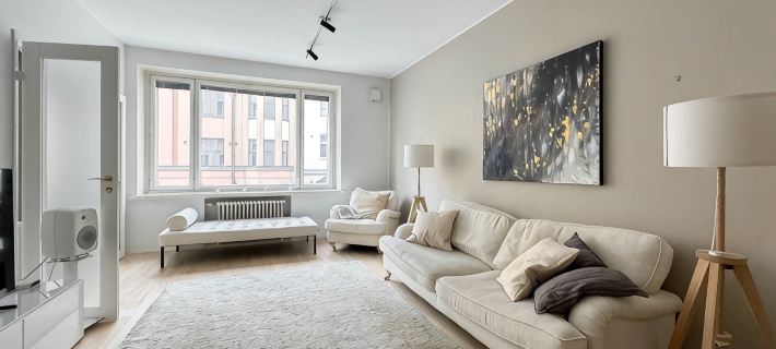 Stylish Downtown 2BR Flat with Sauna and Work Area Helsinki otelleri