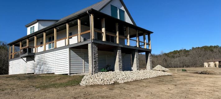 RIVERFRONT  NEW 4-bedroom house with WiFi and AC in Calico Rock Hotele w: Izard County