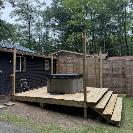 Private 2 Bedroom Pet Friendly Cabin Escape w/ Hot Tub in Greenbush, Michigan