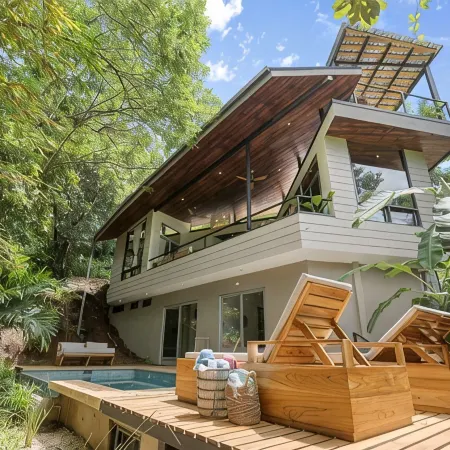 Treehouse Hideaway in Tamarindo Jungle with Pool & Open-Air Living Room