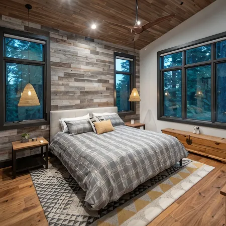 New modern home with spectacular view on 5 private acres