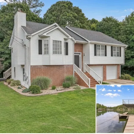 Modern Lake Home with Private Boat Dock with two story Party Deck in Gainesville